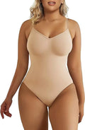 V Neck Spaghetti Strap Bodysuits Compression Body Suits Open Crotch Shapewear Slimming Body Shaper Smooth Out Bodysuit Shaper