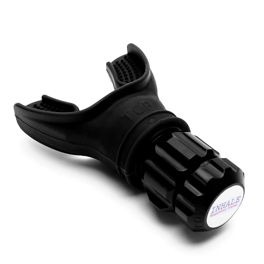 Respiratory Trainer with Protective Case | Compact Lung Exercise Device with Medical Grade Silicone | Improve Breathing Capacity | Breathing and Lung Trainer | Adjustable Resistance